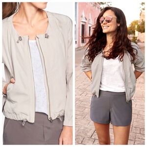 Athleta Chill Bomber Athletic Jacket Waterproof Fully Lined Size L